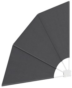 vidaXL Αδιάφανο σκίαστρο μπαλκονιού Μαύρο 115 x 115 εκ ύφασμα