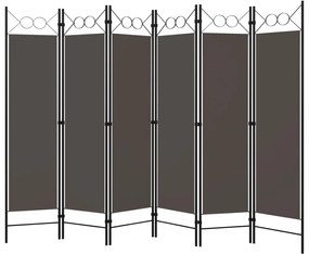 vidaXL Διαχωριστικό Δωματίου με 6 Πάνελ Ανθρακί 240 x 180 εκ.