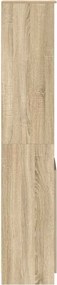 vidaXL Ντουλάπι Sonoma δρυς 37,5x35x180 εκ. Επεξεργασμένο Ξύλο