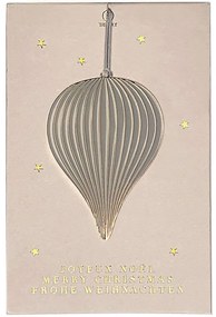 Χριστουγεννιάτικο Στολίδι Grey Raindrop RD0051440 7,5x5,1cm Grey-Gold Raeder