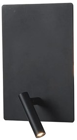 Φωτιστικό Τοίχου - Απλίκα H41 Led Black Matt Μέταλλο,Αλουμίνιο