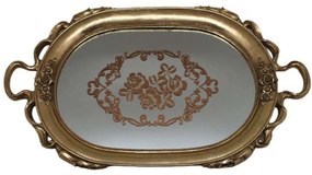 Δίσκος Σερβιρίσματος XL58110216 51x30,5cm Gold Oriana Ferelli® Polyresin