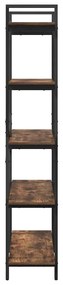 vidaXL Ράφι Βιβλίων Καπνιστό Δρύς 100 x 33,5 x 178 εκ
