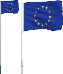 vidaXL Ευρωπαϊκή Σημαία και Ιστός 5,5 μ. από Αλουμίνιο