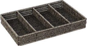 ΔΙΣΚΟΣ ΜΕ ΔΙΑΧΩΡΙΣΤΙΚΑ SYNTH. RATTAN ΓΚΡΙ 40Χ26Χ5,5ΕΚ
