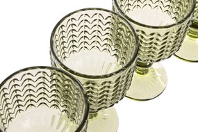 Σετ Ποτηριών Home ESPRIT Πράσινο Κρυστάλλινο 380 ml (x6)