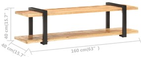 vidaXL Έπιπλο Τηλεόρασης 160x40x40 εκ. Μασίφ Ακατέργαστο Ξύλο Μάνγκο