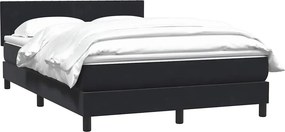 vidaXL Κρεβάτι Boxspring με Στρώμα Μαύρο 160x210 εκ. Βελούδινο