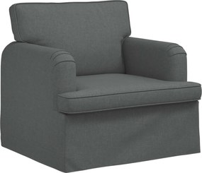 vidaXL Καναπές 2 pcs Σκούρο Γκρι