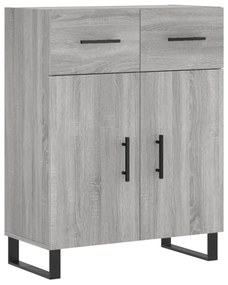 vidaXL Ντουλάπι Γκρι Sonoma 69,5 x 34 x 180 εκ. Επεξεργασμένο Ξύλο