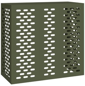 vidaXL Κάλυμμα Κλιματιστικού  - Ελιά, 110x50x105 εκ, Ατσάλι