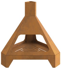 vidaXL Σόμπα με Καμινάδα 50x43x52 εκ. Ανθεκτικό Χάλυβα