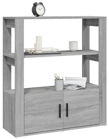 vidaXL Ντουλάπι Γκρι Sonoma 80x30x90 εκ. από Επεξεργασμένο Ξύλο