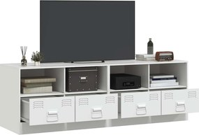 vidaXL Έπιπλα Τηλεόρασης 2 τεμ. Λευκό 67 x 39 x 44 εκ. από Χάλυβα
