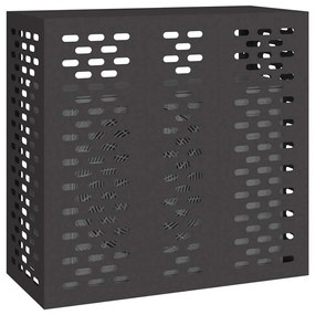 vidaXL Κάλυμμα κλιματιστικού Μαύρο 110 x 50 x 105 εκ Ατσάλι