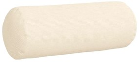 vidaXL Μαξιλάρια Στήριγμα 2 pcs Κρεμ Ø 25 x 70 cm Υφασμάτινο Κορντουρά