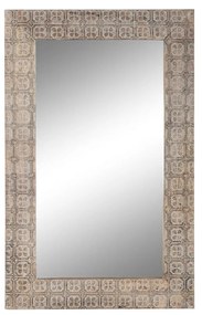 Τοίχο καθρέφτη DKD Home Decor Καφέ Φυσικό Ινδός 76,5 x 3 x 122 cm
