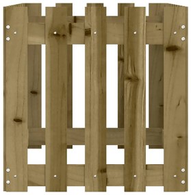 vidaXL Ζαρντινιέρα με Σχέδιο Φράχτη 100x50x50εκ. Εμποτισμ. Ξύλο Πεύκου