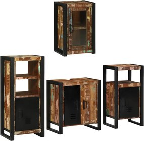 vidaXL Σετ Επίπλων Μπάνιου 4 τμχ. Πολύχρωμο 55 x 35 x 60 εκ.