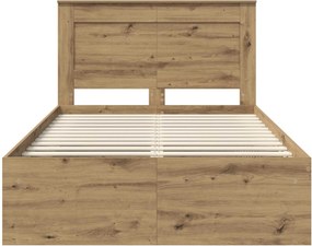 vidaXL Σκελετός Κρεβατιού Artisan Δρυς 120 x 200 cm Επεξεργασμένο Ξύλο