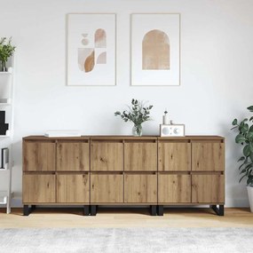 vidaXL Παραδοσιακά Πλευρικά Έπιπλα 3 pcs artisan δρυς 180 x 35 x 70 εκ