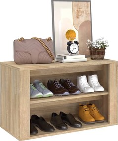 vidaXL Παπουτσοθήκη Sonoma Δρυς 75x35x45 εκ. Επεξεργασμένο Ξύλο