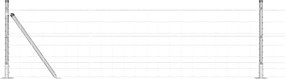 vidaXL Τεντώτο με στήριγμα Ασημί 0,4 x 10 μ Ατσάλι