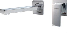 Acquanet Square 0840 Chrome - Εντοιχιζόμενη μπαταρία νιπτήρα