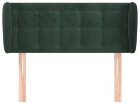 Κεφαλάρι με Πτερύγια Σκούρο Πράσινο 83x23x78/88 εκ. Βελούδινο 3117611