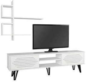 Σύνθεση τηλεόρασης Salerno Megapap χρώμα λευκό 180x35x51εκ.