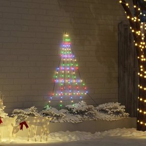 vidaXL Χριστουγεννιάτικο Δέντρο LED με Σφήνες Εδάφους Πολύχρωμο 182 εκ