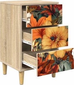 vidaXL Κομοδίνο GENNEP Sonoma Δρυς 36 x 33 x 60 εκ Επεξεργασμένο Ξύλο