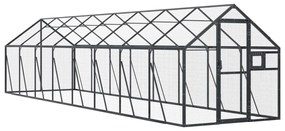 vidaXL Κλουβί Ανθρακί 1,79 x 8 x 1,85 μ. από Αλουμίνιο