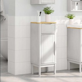 vidaXL Ντουλάπι Μπάνιου FLORO Λευκό 35 x 30 x 90 cm Στερεό ξύλο πεύκου