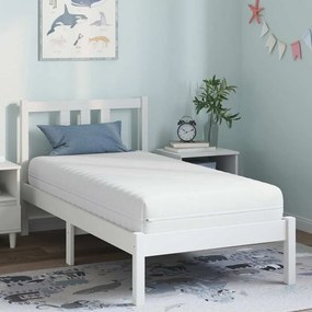 vidaXL Στρώμα Λευκός 80 x 160 cm Τσέπες ελατηρίων