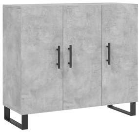 vidaXL Ντουλάπι Γκρι Σκυροδέματος 90x34x80 εκ. Επεξεργασμένο Ξύλο