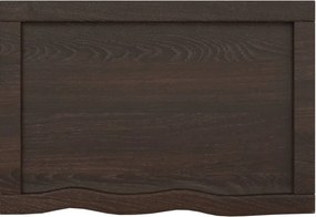 vidaXL Πάγκος Μπάνιου Σκούρο Καφέ 60x40x(2-4) εκ. Επεξ. Μασίφ Ξύλο