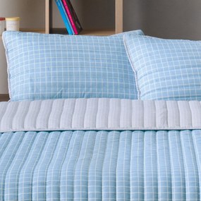 Ζεύγος Μαξιλαροθήκες Καπιτονέ (52x72) Kentia Zuccero 01 Blue