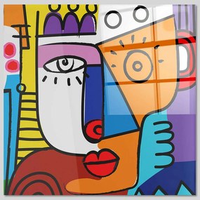 Πίνακας Γυάλινος 403MGN3384 50x50cm Multi Wallity Square Γυαλί