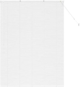 vidaXL Βενετσιάνικες Ρόδες Λευκό 175 x 125 εκ Αλουμίνιο