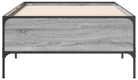vidaXL Πλαίσιο Κρεβατιού Γκρι Sonoma 90 x 190 εκ. Επεξ. Ξύλο &amp; Μέταλλο