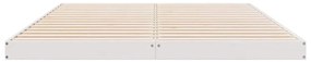 vidaXL Κρεβάτι δαπέδου Λευκό 140 x 210 cm Μασίφ ξύλο πεύκου