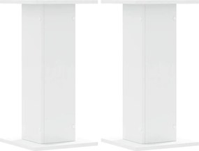 vidaXL Βάσεις Φυτών 2 τεμ. Λευκές 30x30x60 εκ. από Επεξεργασμένο Ξύλο