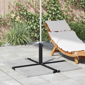 vidaXL βάση παρασόλ cross frame Μαύρο Ατσάλι for 25–50 χιλιοστά Pole