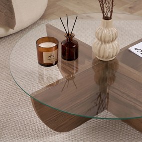 Τραπεζάκι Σαλονιού Καρυδιά LIYA 90x90x30