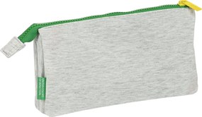 Τριπλή Κασετίνα Benetton Pop Γκρι (22 x 12 x 3 cm)