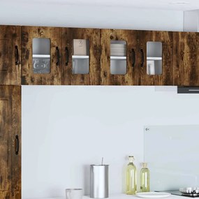 vidaXL Κρεμαστό ντουλάπι κουζίνας 2 pcs Καπνιστό Δρύς 60 x 31 x 40 εκ