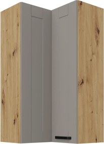 Κρεμαστό ντουλάπι γωνιακό Nelor 60x60 GN 108 2F-Γκρι σπέσιαλ - Φυσικό