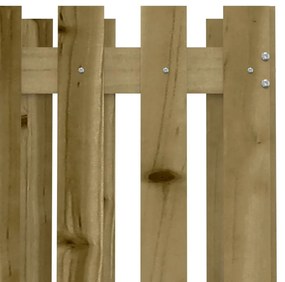 Ζαρντινιέρα με Σχέδιο Φράχτη 70x70x70 εκ. Εμποτισμ. Ξύλο Πεύκου - Καφέ