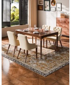 VEVOR Large Area Rug 7.5x9.5 ft Anti-Skid Indoor Floor Mat Vintage Brown Green